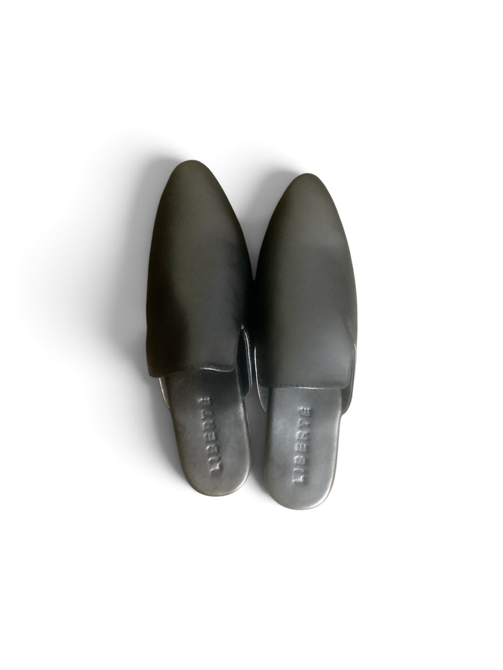 Liberie Black Leather Slide Mules